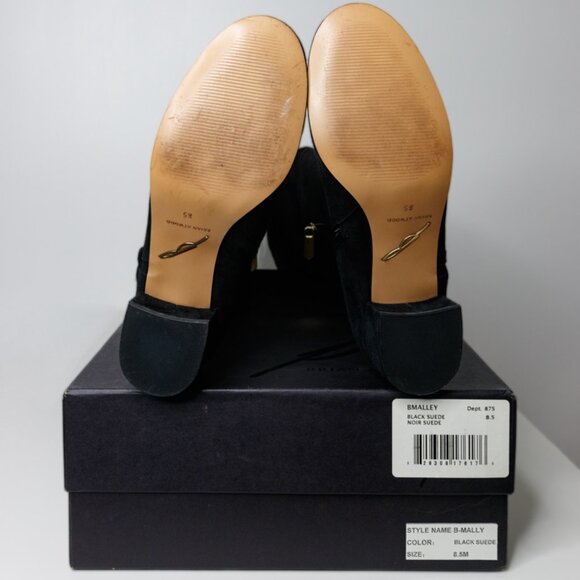 BRIAN ATWOOD B-MALLEY Suede Over Knee Heel Boots Black Size 8.5 - Picture 4 of 6